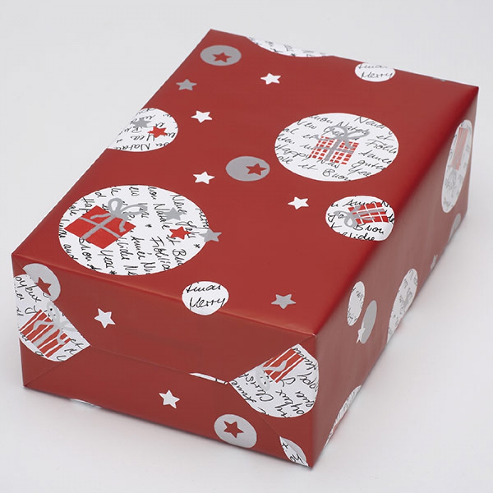 Inpakpapier kerstballen
